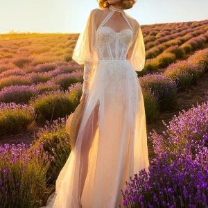 Robe de Mariée Bohème Fendue