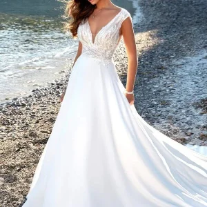 Robe de mariée bohème satin