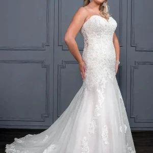Robe de Mariée Bustier Femme Ronde