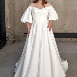 Robe de Mariée Curvy Satin
