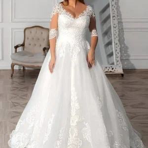 Robe de mariée dentelle grande taille