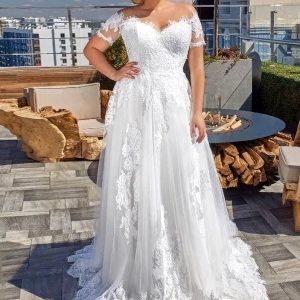 Robe de Mariée Élégante Grande Taille