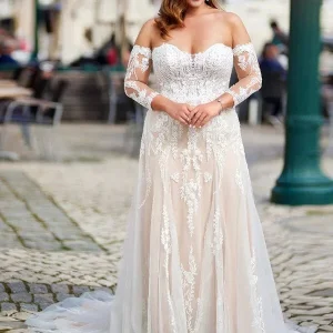 Robe de Mariée Empire Femme Ronde