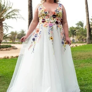Robe de Mariée Fleurie Grande Taille