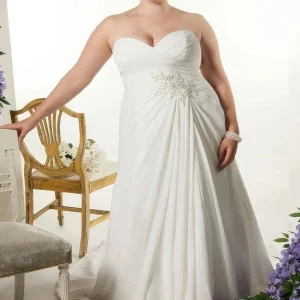 Robe de Mariée Fluide Grande Taille