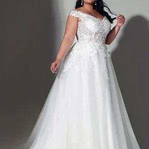 Robe de Mariée Taille Plus Dentelle