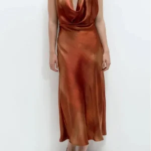 Robe de soirée terracotta dégradé