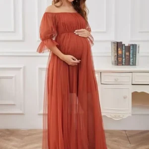 Robe femme enceinte terracotta