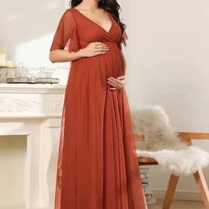 Robe grossesse terracotta