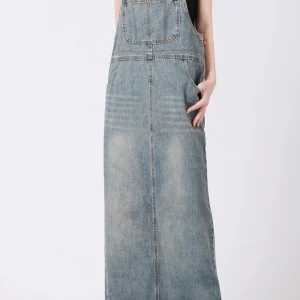 Robe longue droite bretelle