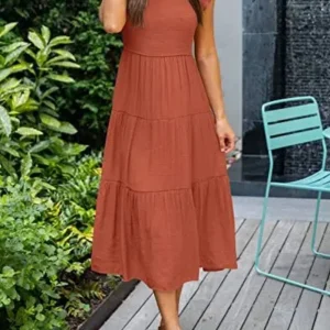 Robe rétro terracotta