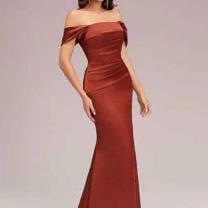 Robe sirène terracotta