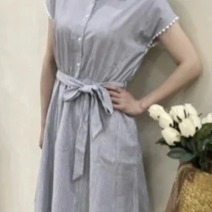 Robe Sophia grise fil argenté