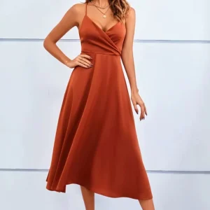 Robe terracotta dos nu