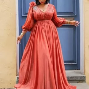 Robe terracotta mariage grande taille