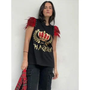 T-shirt « La Reine à Plumes » : Élégance et audace réunies