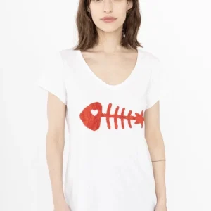 Tee-shirt manches courtes fish plusieurs coloris