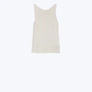 Top côtelé confortable à col bateau en blanc