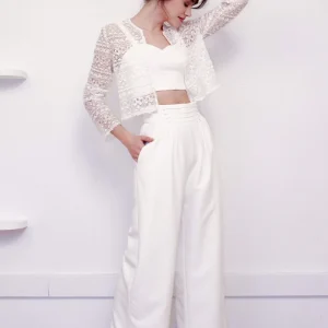 Veste Perlée Ivoire